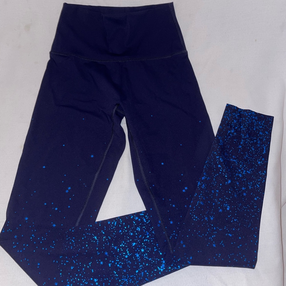 Aerie Size Small Ombre Star Leggings 7/8 PERFECT condition navy blue